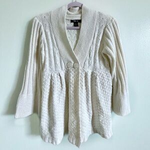 Style&co | Vintage Elegant Cream Women's Babydoll Sweater